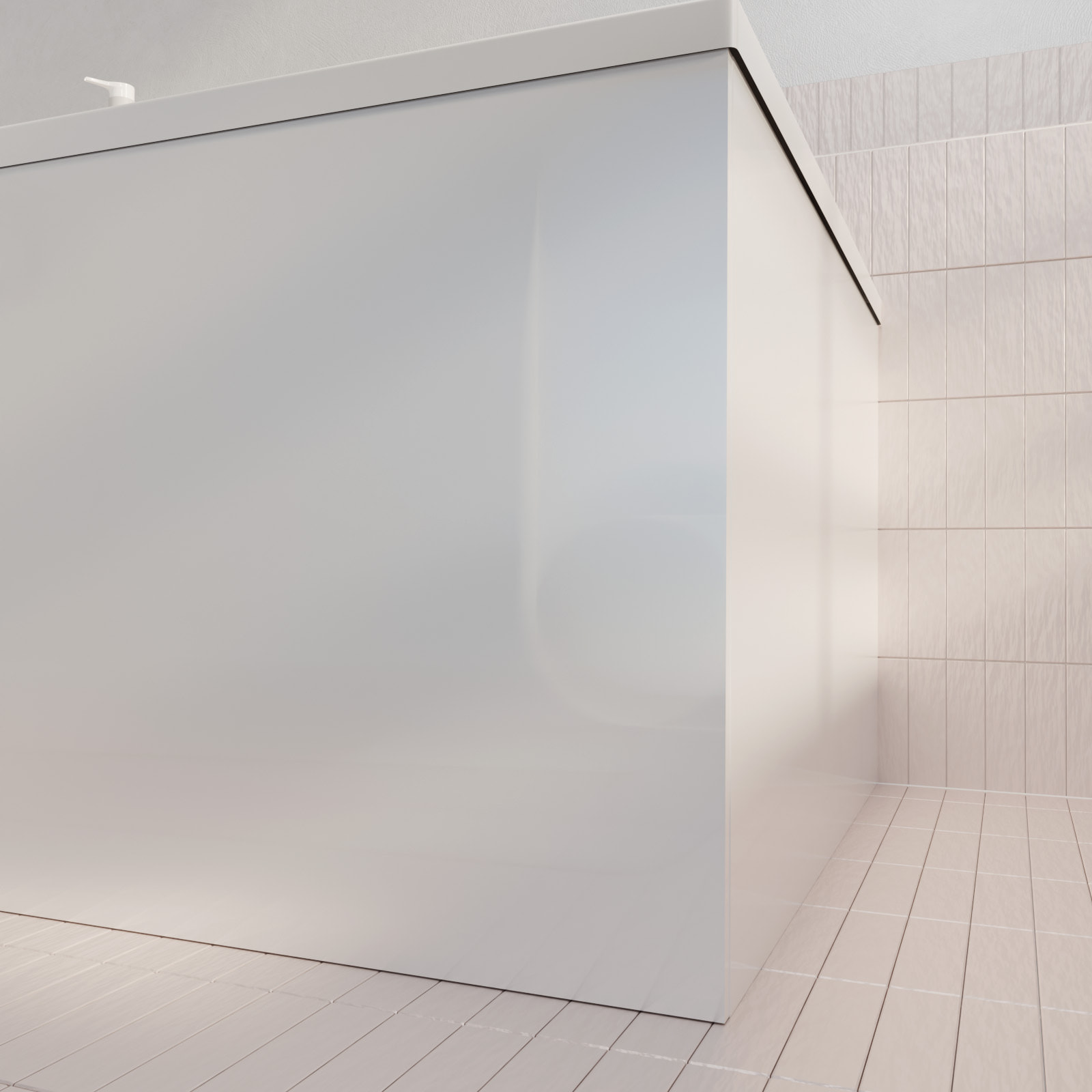 Pack Baignoire 180x80cm avec Zone Douche et Tabliers recoupables de 180 et 80cm Blanc Brillant - MAE