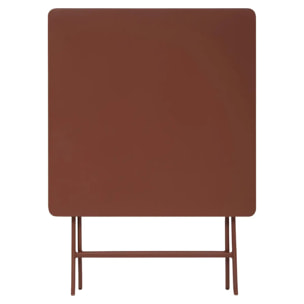 Table de jardin Greensboro 2 places pliable 70x70cm acajou