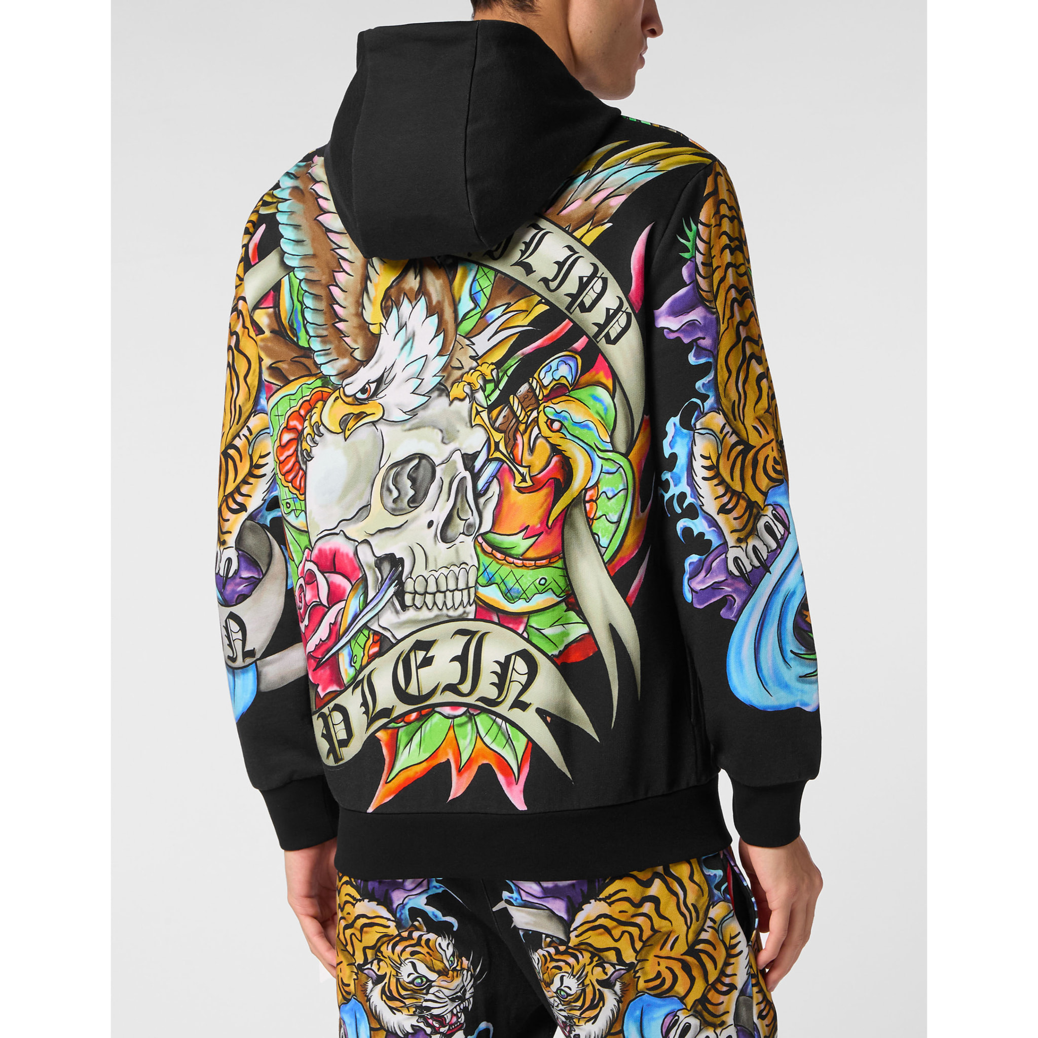 PHILIPP PLEIN Hooded Sweatjacket TATTOO
