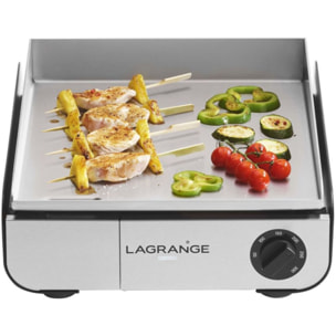 Plancha électrique LAGRANGE Pro 35S noir à poser, 40x35 cm + kit d'accessoires