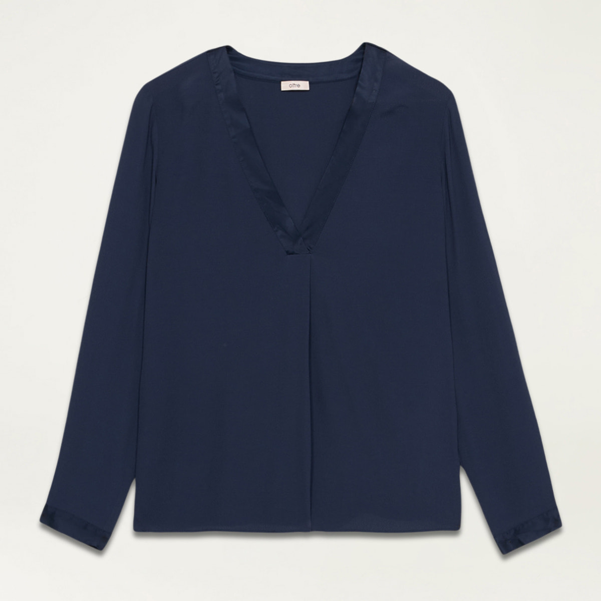 Oltre - Blusa in viscosa crêpe - Blu