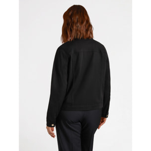 Fiorella Rubino - Giubbotto casual con bottoni - Nero
