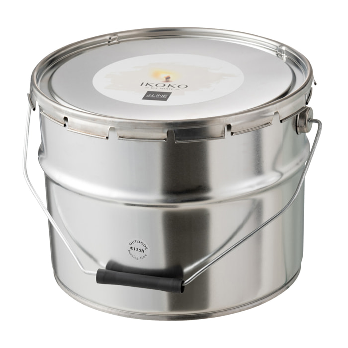 J-Line bougie exterieure Pot De Peinture - métal/cire - blanc - large - 135H