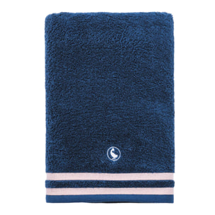 Set de 2 toallas de ducha en color azul marino 70x140cm 100% algodón 500gsm el ganso