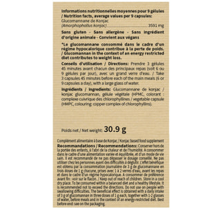 NUTRI EXPERT - Konjac - Réduit la sensation de faim - Contribue à la perte de poids - Riche en Fibres Alimentaires - Complément Alimentaire 100% Extraits naturels de Plantes - Lot de 2 produits