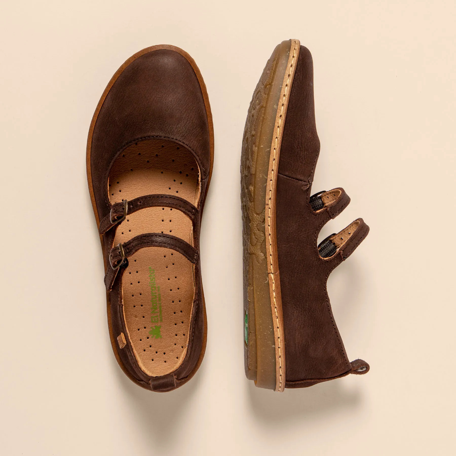 Bailarinas N5348 PLEASANT BROWN/ CORAL color Brown