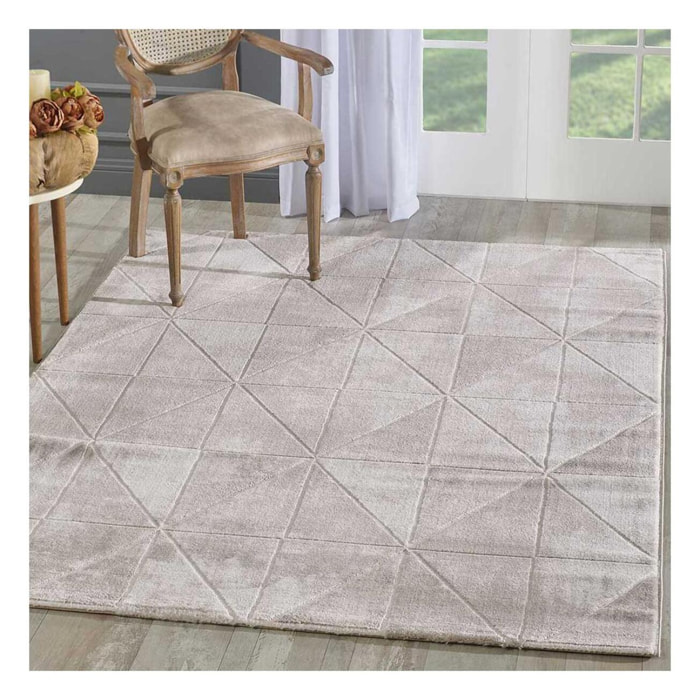 Tapis salon et chambre tissé motif géométrique VOBA