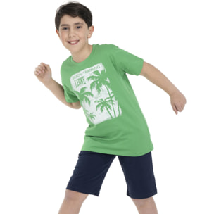 Camiseta estampado palmeras de playa para niño
