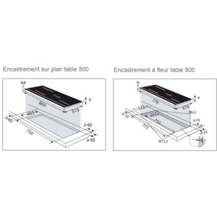 Table induction DE DIETRICH DPI4832B Horizone 5