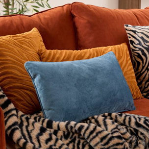 Coussin Lilou bleu egéen 50x30cm