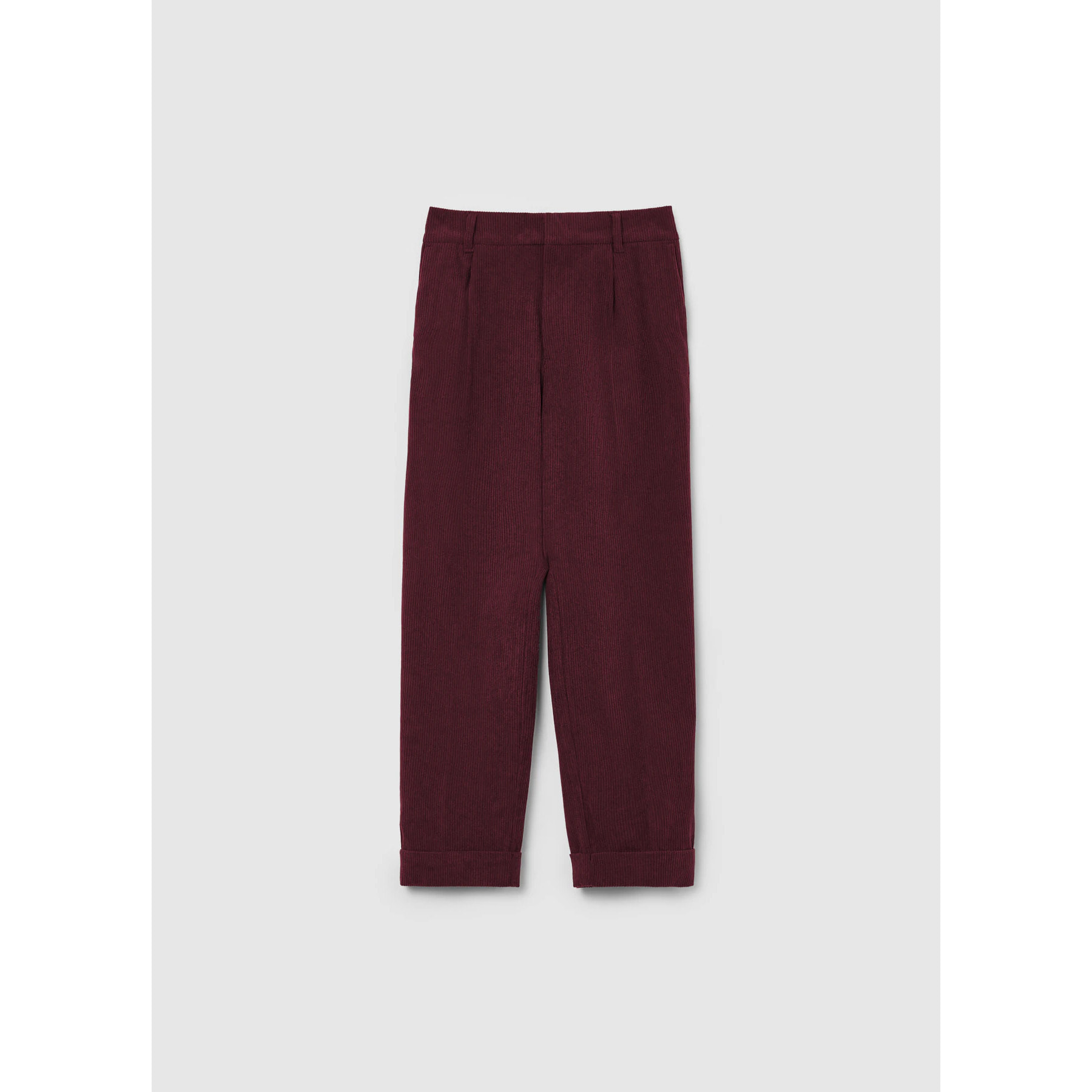 Pantalone con risvolto effetto velluto