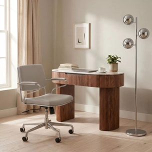 Chaise de bureau pivotante Dottore grise Kare Design