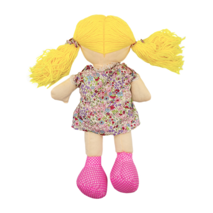 PELUCHE TÉRMICO: MUÑECA RUBIA VESTIDO