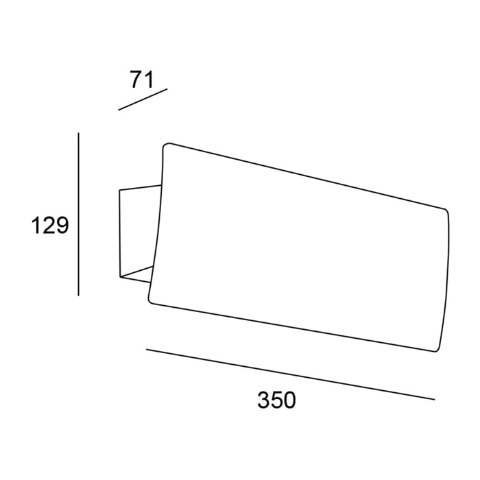 LEDS C4 Aplique Duna LED 34 Blanco cálido - 3000K ON-OFF Blanco 2339lm