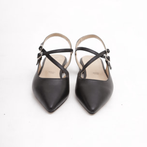SLINGBACK FLAT INCROCIO NERO
