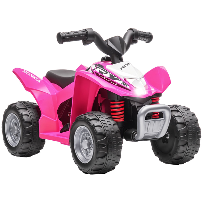 Quad électrique enfant 6V 30W HONDA TRX 250X V max. 2,8 Km/h phare LED klaxon rose