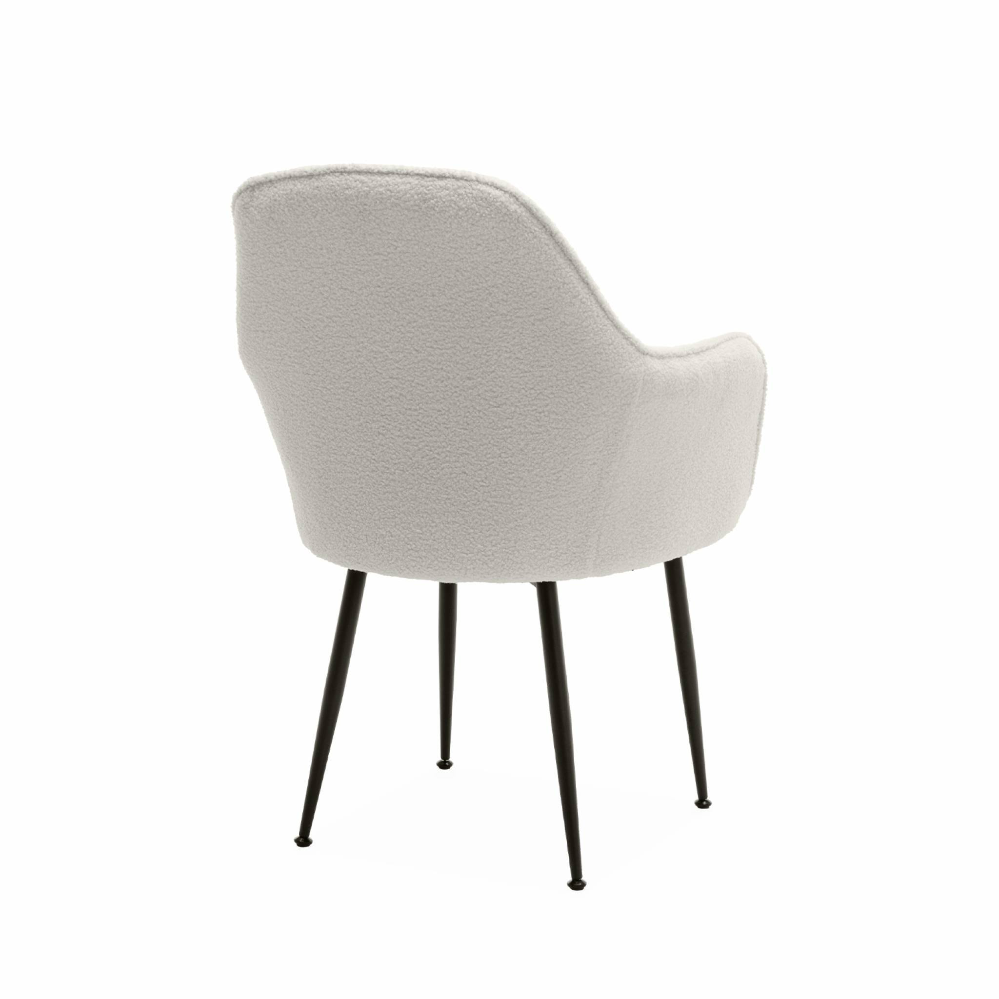 Fauteuil métal et bouclette SHELLA