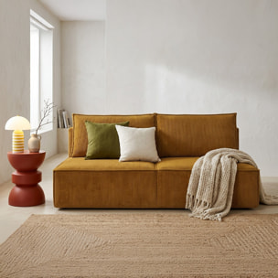 Canapé convertible 3 places en velours côtelé - MILLA