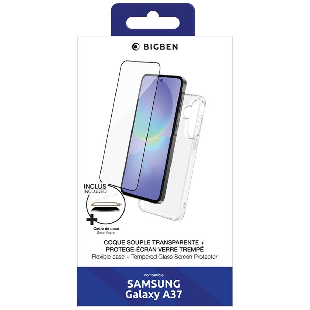 Coque BIGBEN CONNECTED A37 coque transparente +verre trempé GRS