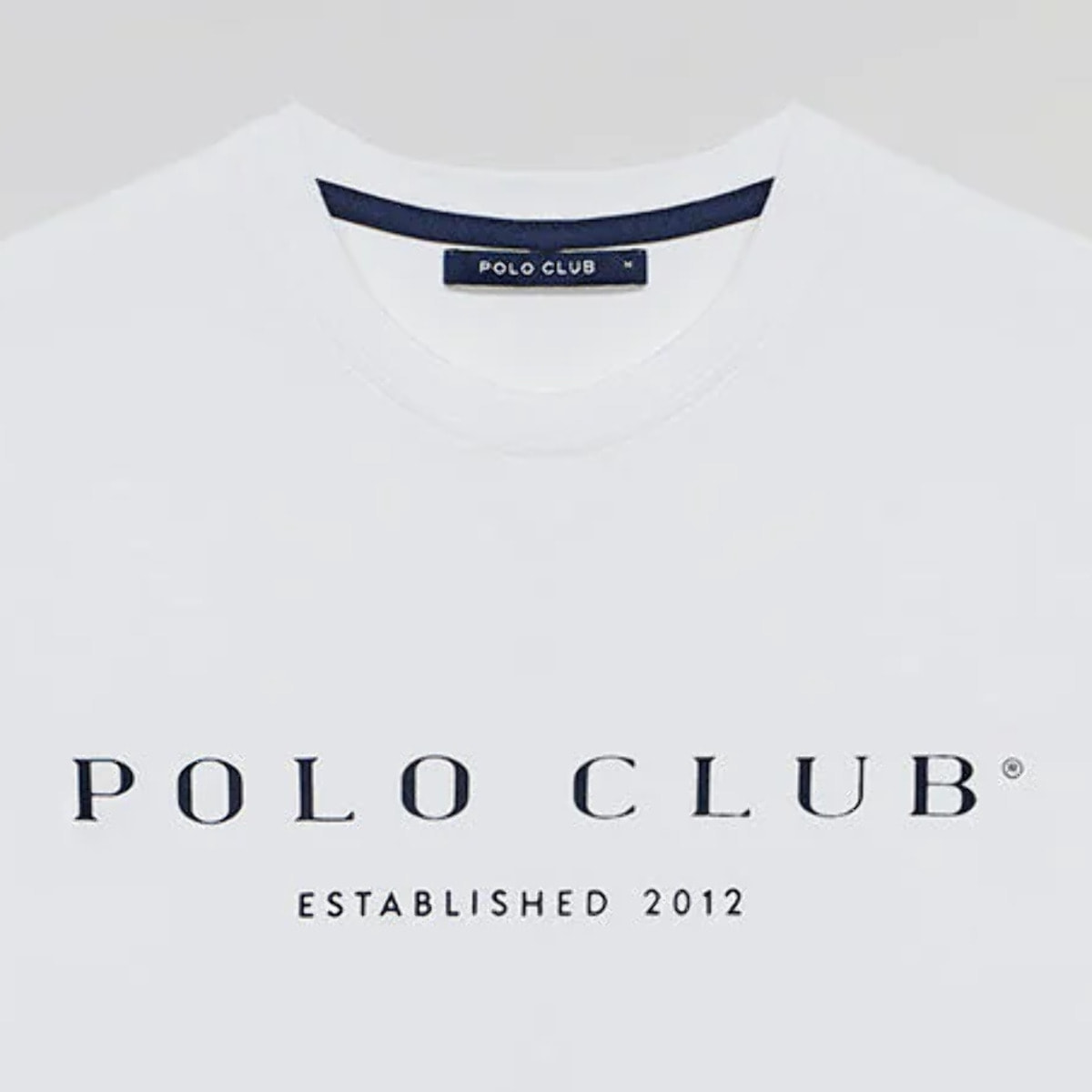 Camiseta básica blanca con print icónico Polo Club