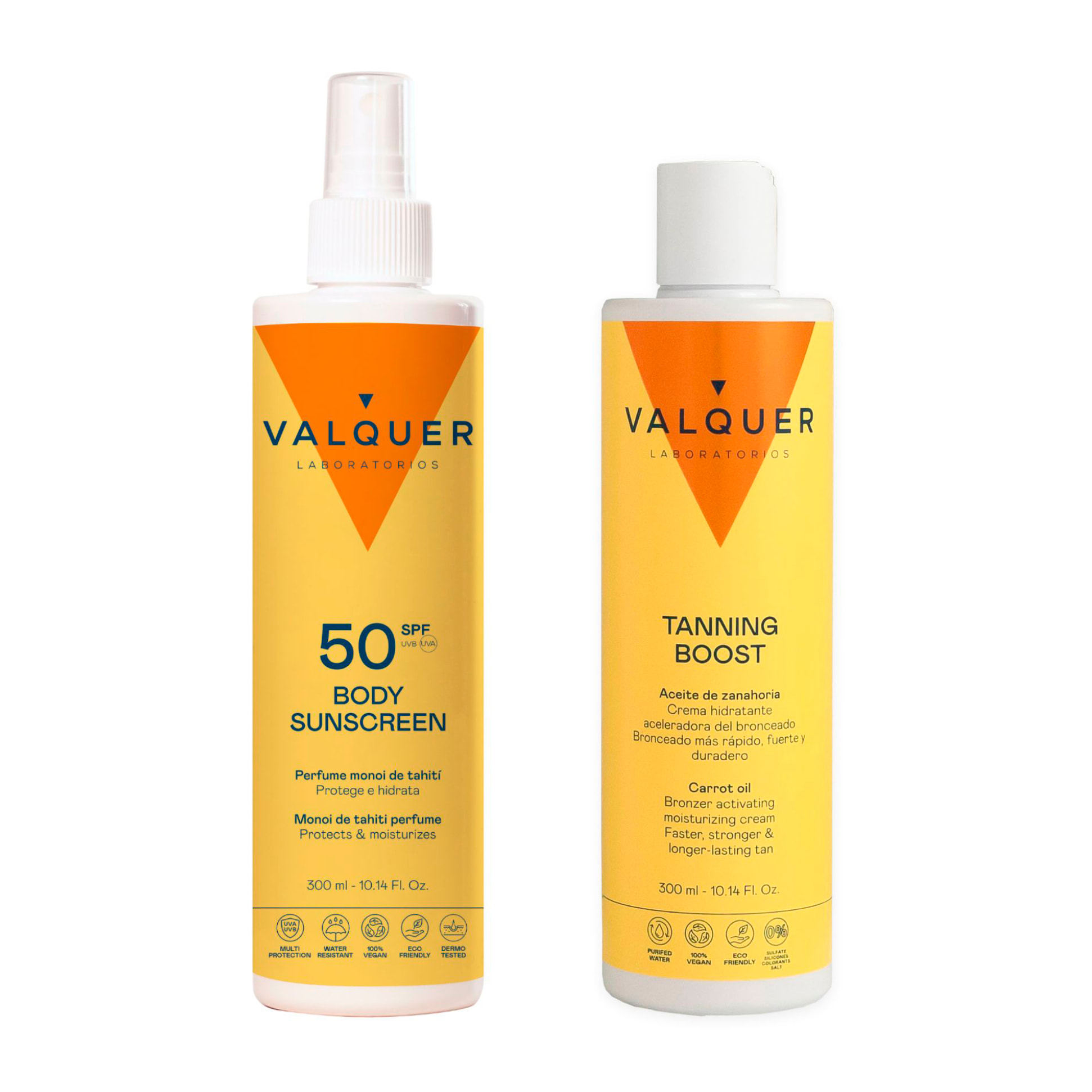 Valquer Pack Solar Corporal SPF 50 y Crema Hidratante Aceleradora del Bronceado