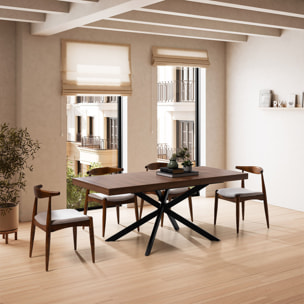 Mesa de Comedor Extensible Palermo efecto Nogal, 140-180 cm