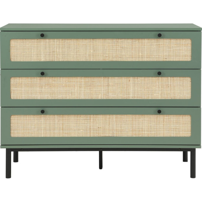 Commode 3 tiroirs en cannage - LUMA