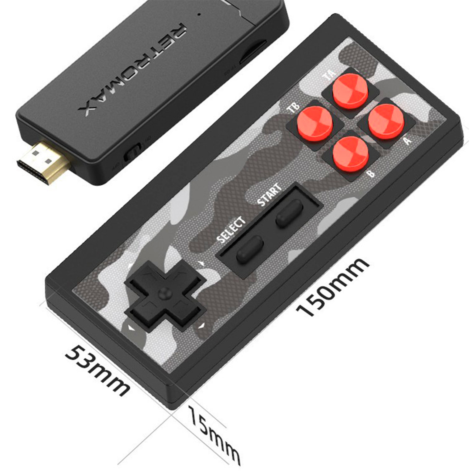 Consola videojuegos Y2 PLUS conexión a tu pantalla TV. Soporta 4K. Incluye 1800 juegos.