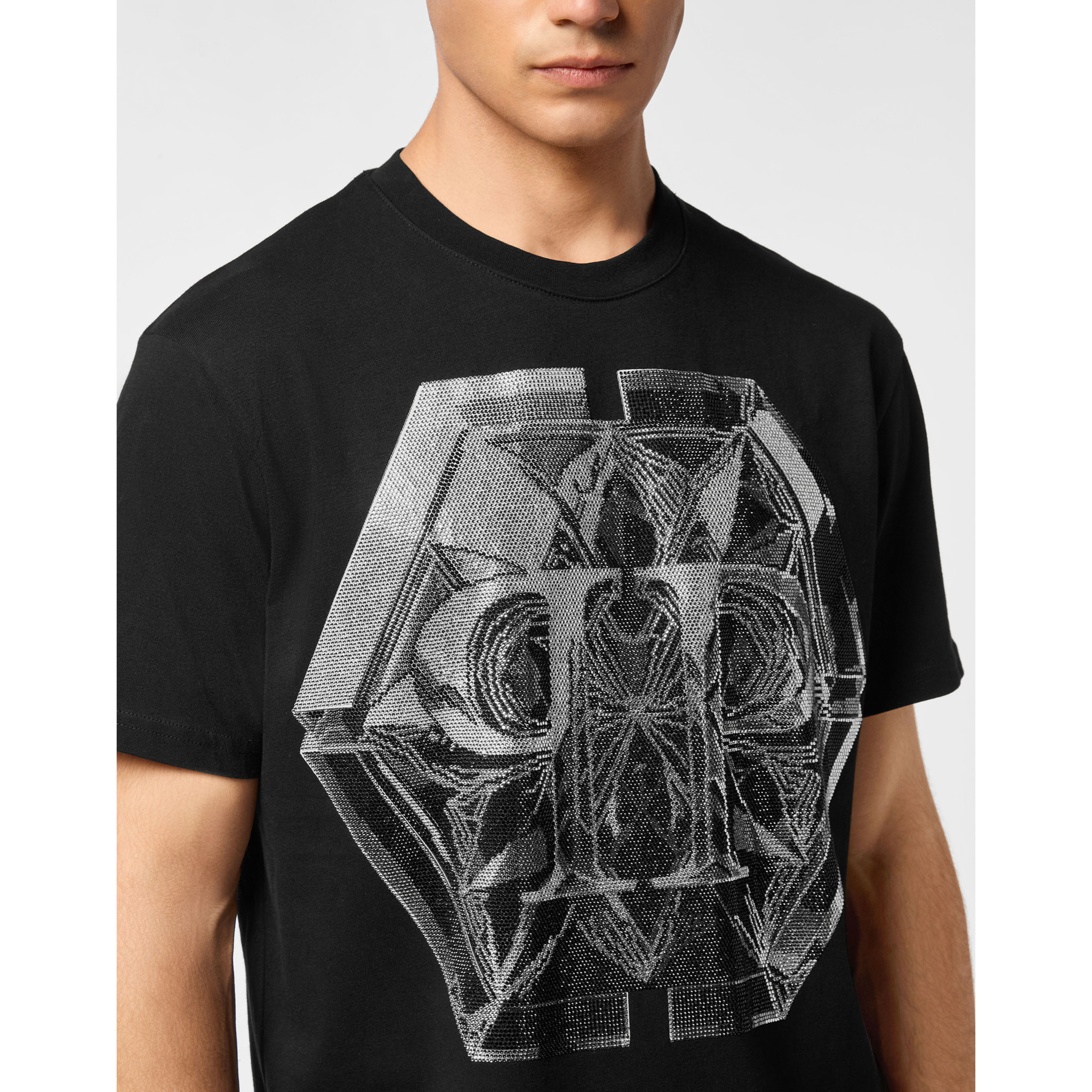 PHILIPP PLEIN T-Shirt Round Neck Ss HEXAGON