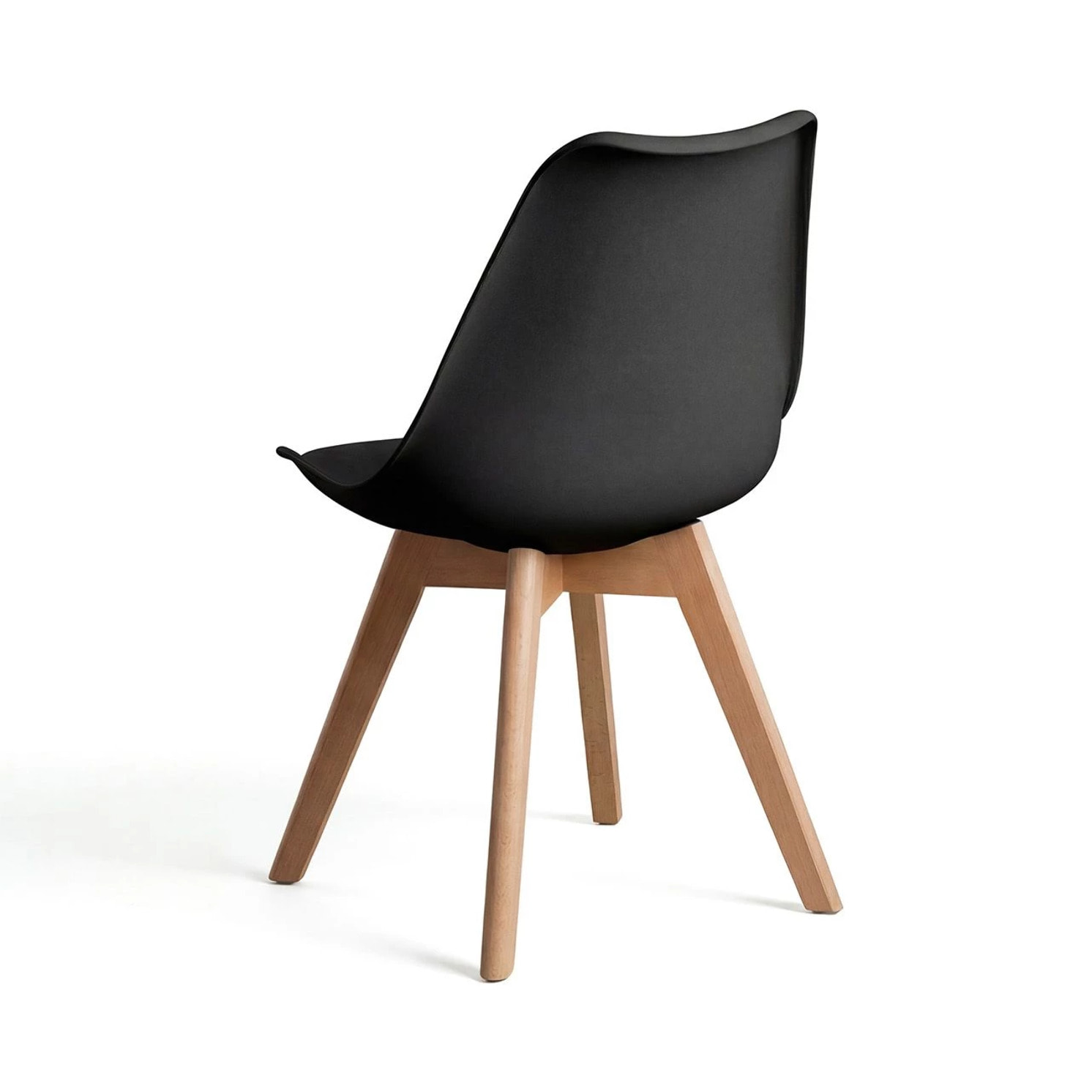 Pack 4 sillas de comedor en negro 83x39,5 cm Beench Negro
