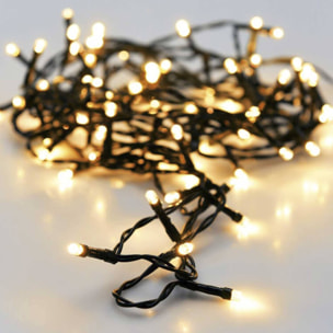 guirnalda con luces led en blanco cálido con controlador de 8 funciones