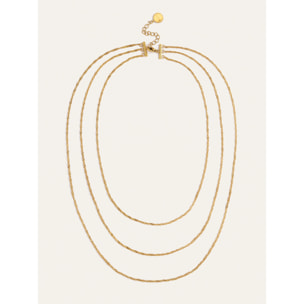 Collar Cleopatra Mini Twist Acero Baño Oro