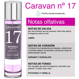 Caravan fragancias set de 3 frascos perfume de hombre nº17, de 150 ml