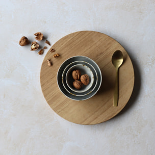 Lot de 6 coupelles abstraites en porcelaine beige 16cm MAKA