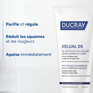 Kelual Ds - Gel Nettoyant Anti-Squames Visage Sourcil et Corps 200 ml