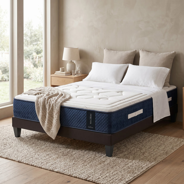 Matelas Hybride Dolce Vita, Ressorts Ensachés & Mémoire de fome, Soutien Ferme, 28 cm, Limite les Points de Pression