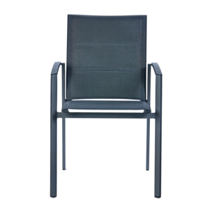 Ensemble table et chaises de jardin  - gris - NAPLINEA
