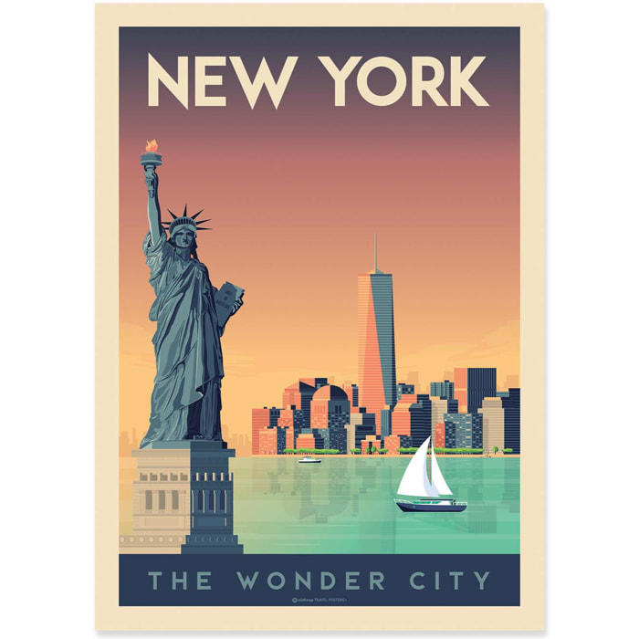 Affiche - New York - Olahoop Travel Posters