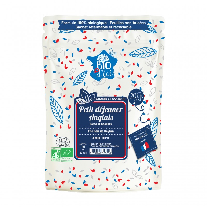 Thé noir Bio Petit Déjeuner Anglais - Infusettes 20x2g