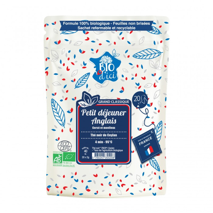 Thé noir Bio Petit Déjeuner Anglais - Infusettes 20x2g