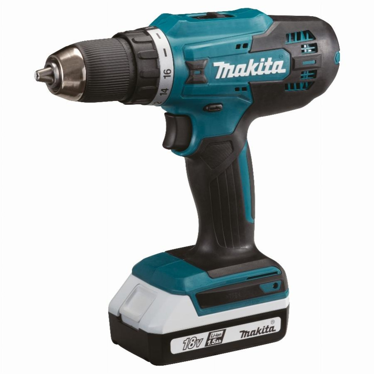 Perceuse visseuse G-Serie 18V - MAKITA - avec 2 batteries 1,5Ah - chargeur - coffret - DF488DWE