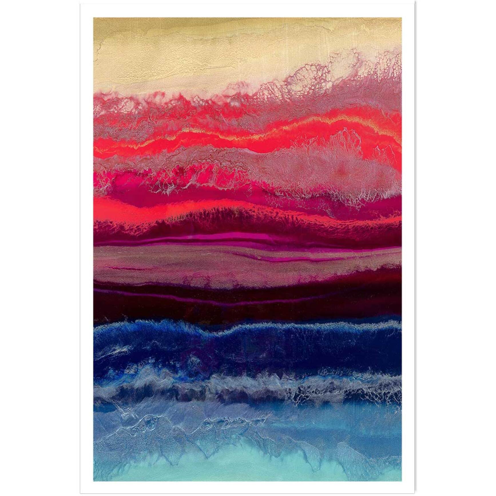 Poster red blue contrast Affiche seule