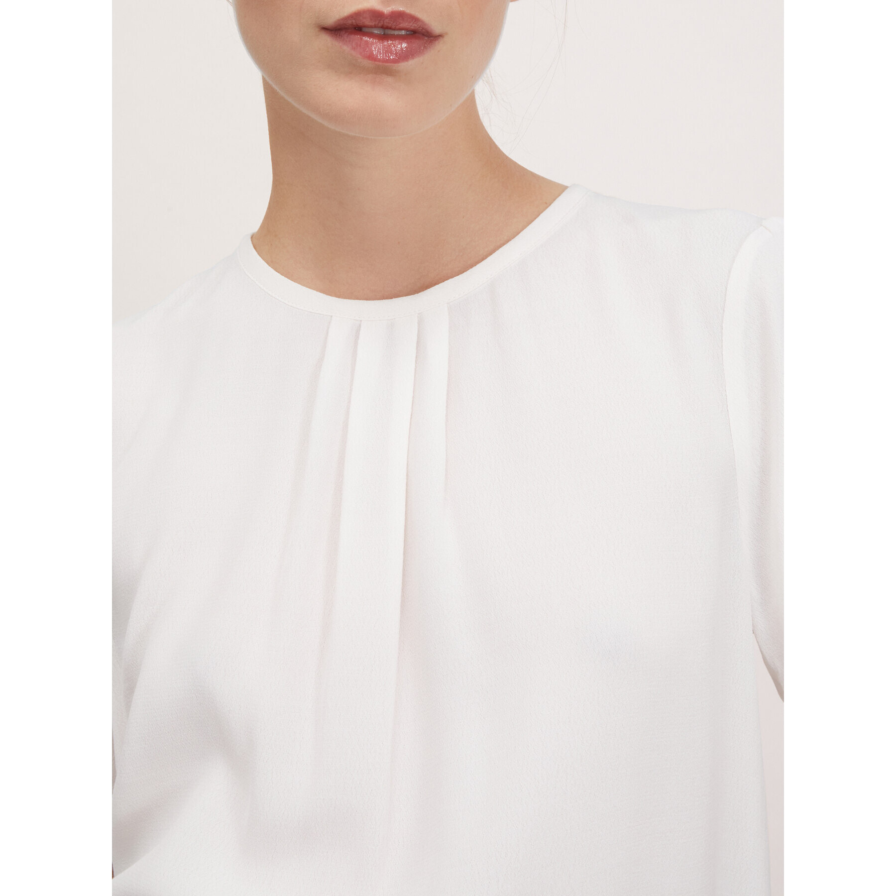 Motivi - Blusa fluida con pieghe - Bianco