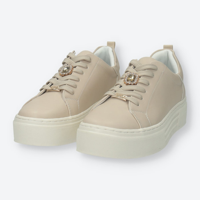Sneakers Donna Tata Italia Beige