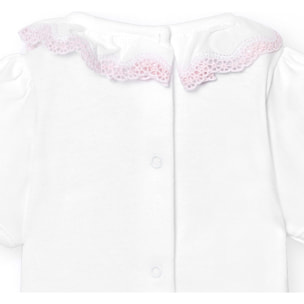 Body bebé manga corta cuello bolillo