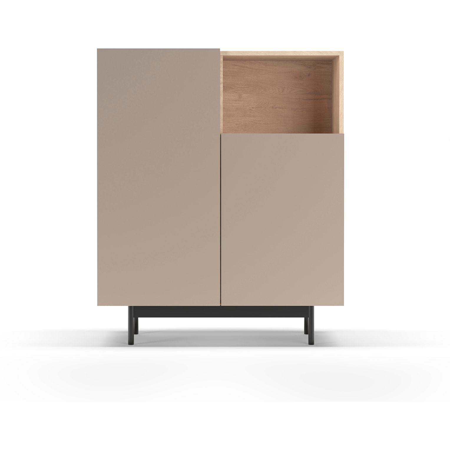 Aparador 1 hueco Printed roble y arena 110x90x34 cm