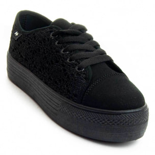 Sneaker de plataforma - Negro - Altura: 3 cm