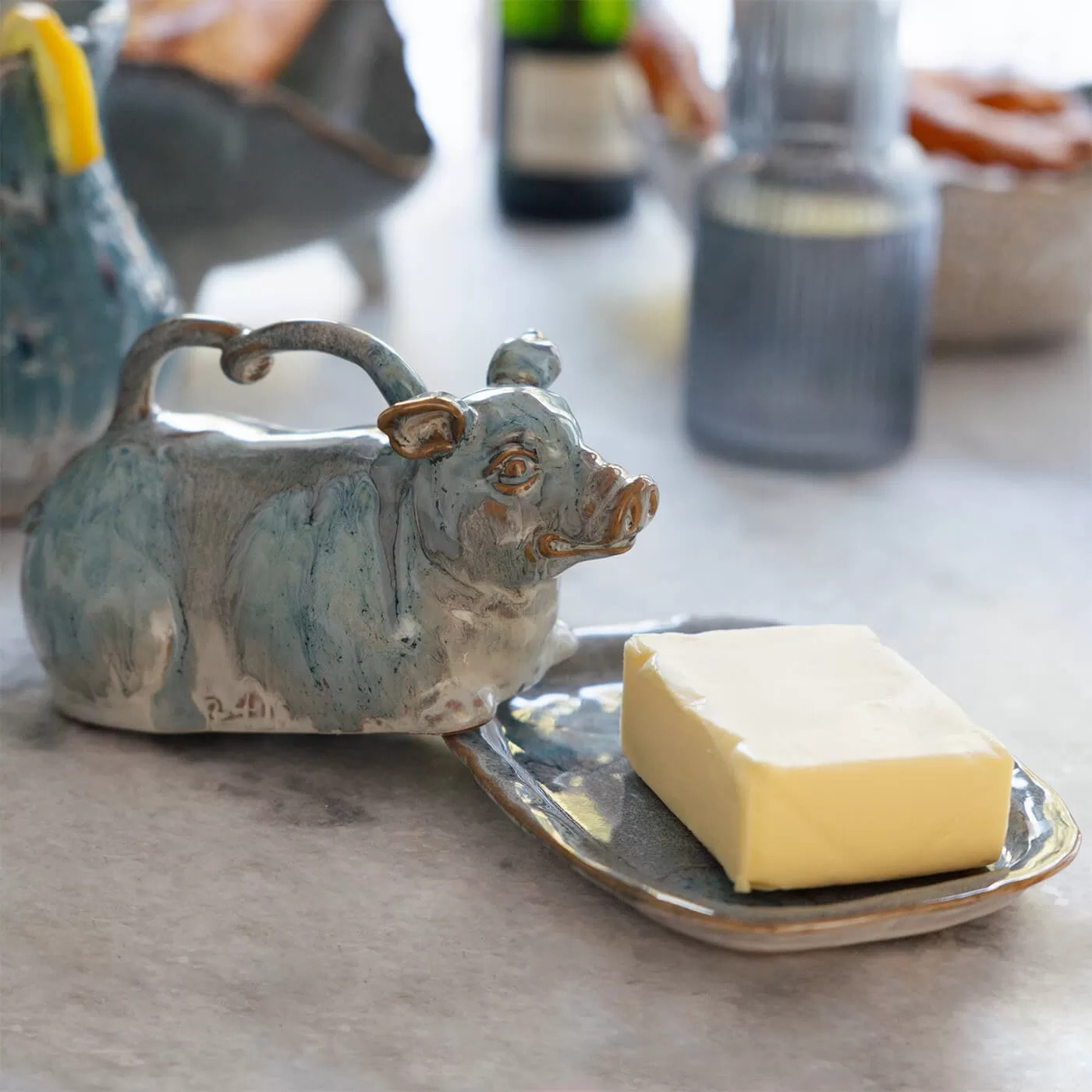 Beurrier Mina cochon bleu Kare Design