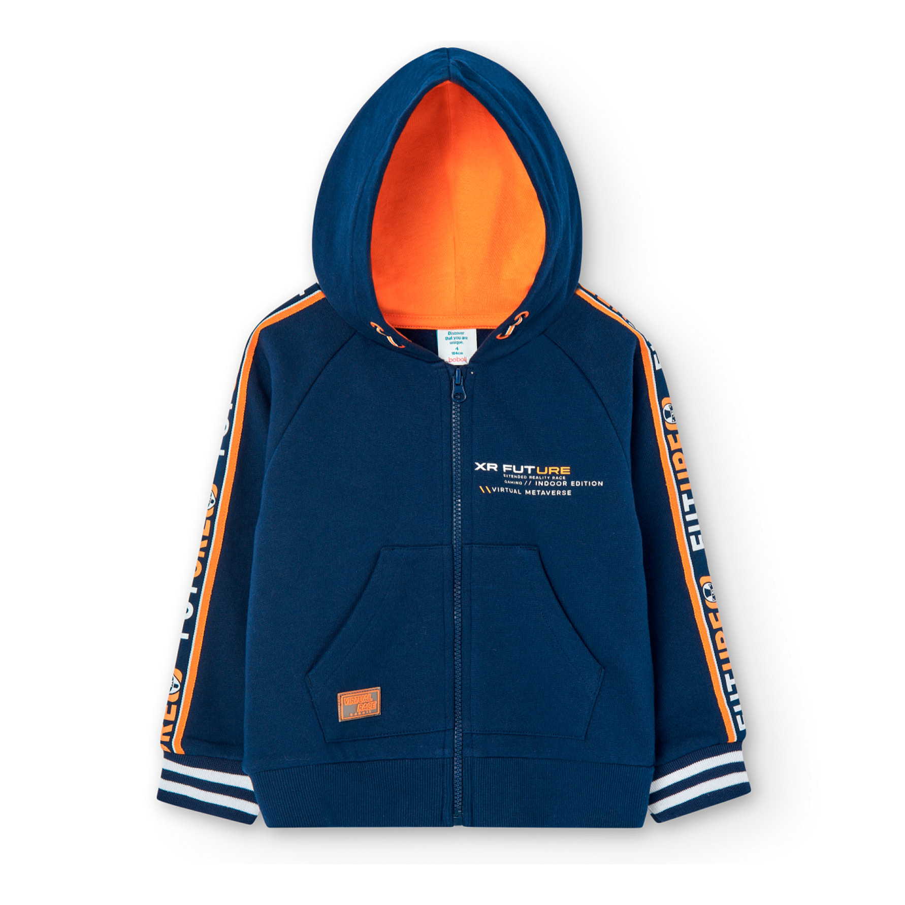 Chaqueta felpa con capucha de niño