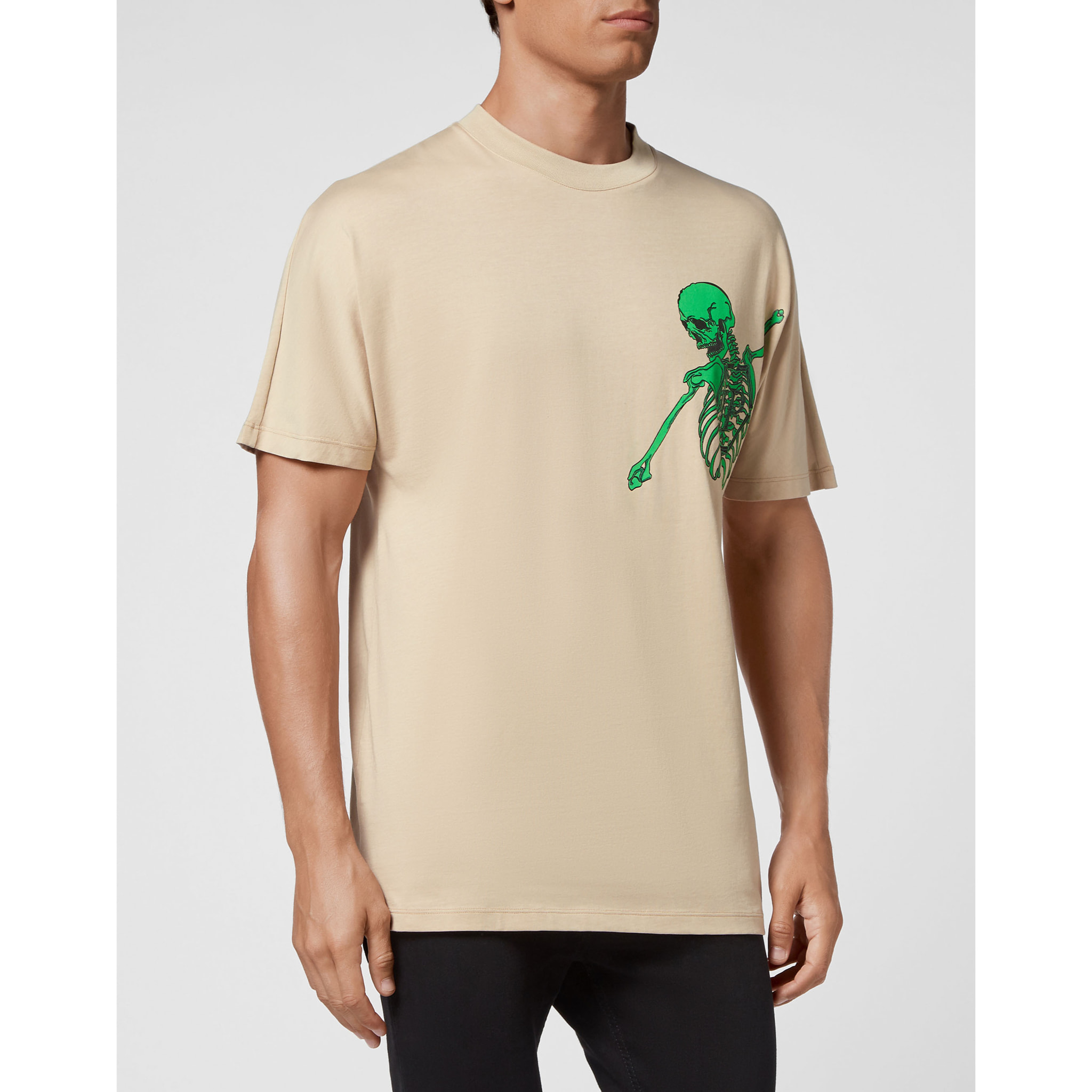 PHILIPP PLEIN T-Shirt Round Neck SKELETON